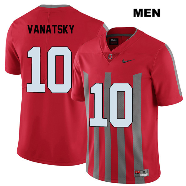 Ohio State Buckeyes Men's Daniel Vanatsky #10 Red Authentic Nike Elite College NCAA Stitched Football Jersey KU19Q47RL